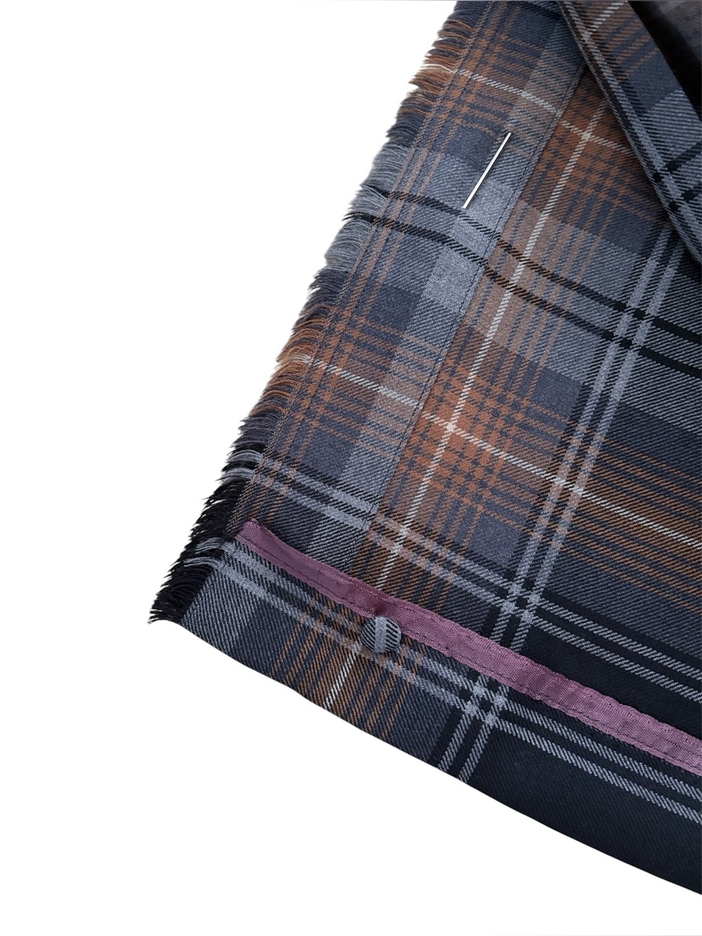 Vintage Tartan Plaid Wool Wrap Midi Kilt Skirt Canada Button Neutral Fits Size 6 - Picture 11 of 14